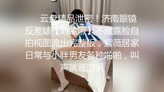 ❤️云盘精品泄密！济南眼镜反差婊【刘孟淑】不雅露脸自拍视图流出完整版，紫薇居家日常与小胖男友各种啪啪，叫声就骚的狠