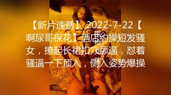 【新片速遞】 2022-7-22【啊尿哥探花】酒店约操短发骚女，撩起长裙扣穴舔逼，怼着骚逼一下顶入，侧入姿势爆操